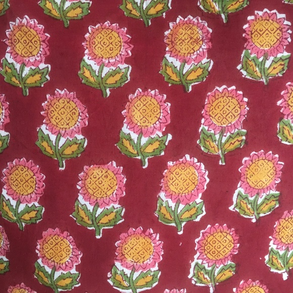 NWOT Indian Block Print Pillow or Cushion Cover - Picture 4 of 5